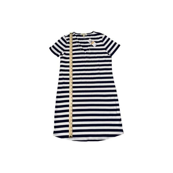 Michael Kors Dress womens small jersey blue white stripe lace up sailor womens - Picture 2 of 4